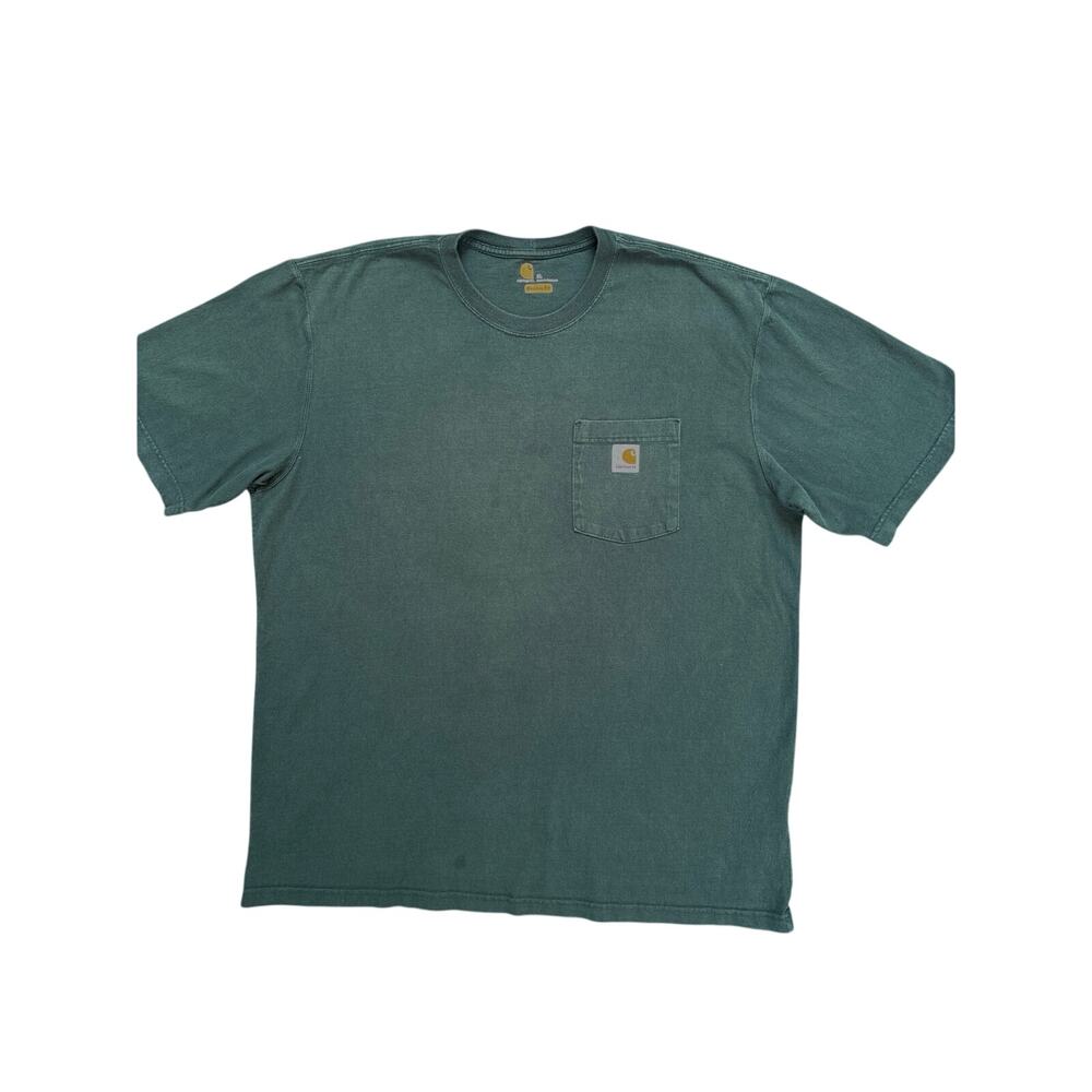 Men's Carhartt Original Fit Green Pocket T-Shirt Short Sleeve, Size XL (269)